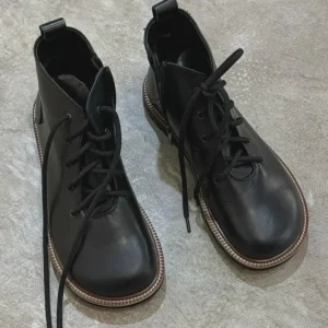 Handmade Women Winter Boots Anatomical Leather Suede Ankle